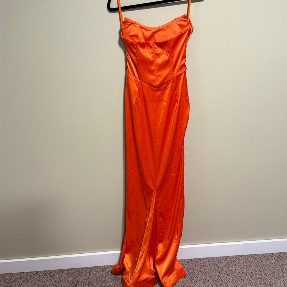 NWT Princess Polly Tyree Strapless Maxi Dress Orange size 8 - Picture 11 of 13